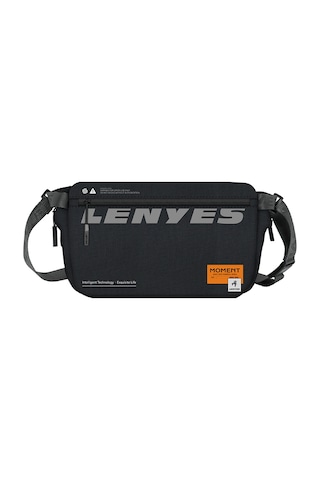 Lenyes Lb594 Innovator Crossbody Serisi Manyetik Tokalı 500d Su Geçirmez Kumaşlı Omuz Çantası Siyah