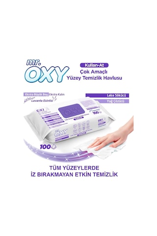 Mr. Oxy Lavanta Kokulu Yüzey Temizlik Havlusu 100'lü
