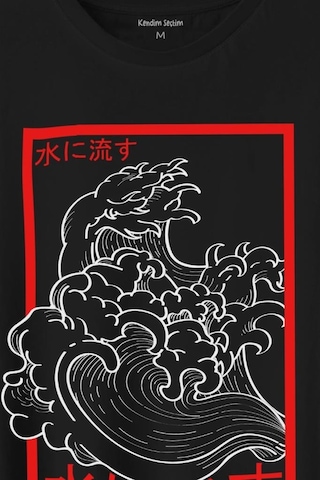 Japanese Wind Wave Japon Rüzgar 2k Street Culture Baskılı Tişört Unisex T-shirt 001