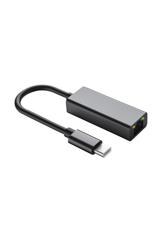 Cbtx 0352B Tip-C RJ45 LAN Adaptörü LED Göstergeli Ethernet Ağ Kartı Gri