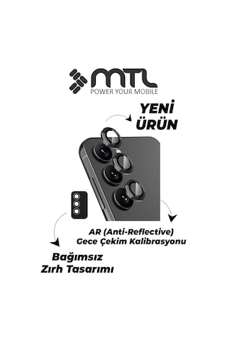 Samsung S24 Plus Uyumlu Safir Lens Çizilmez Dayanıklı Kamera Koruyucu Siyah