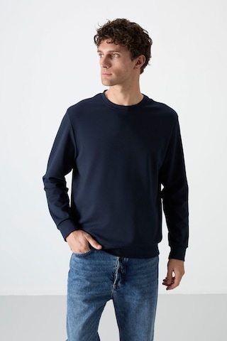 Tommy Life Lacivert Basic O Yaka Rahat Form Erkek Sweatshirt - 88053 Lacivert