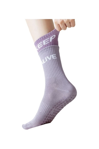 Lykos Keep Alive 5'li Paket Karışık Renkli Kaymaz Tabanlı Kadın Yoga & Pilates Çorabı Cok Renklı