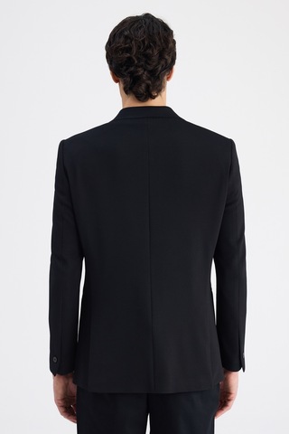 Twn Slim Fit Siyah Armürlü Kumaş Ceket 6ec04bb01474m Çok Renkli