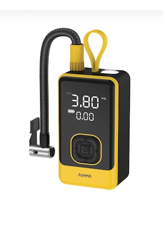 Auhma A9911 Dijital Lcd Ekranlı Dahili Led Fenerli 4000 Mah Hava Kompresörü / Powerbank Özellikli 0 - 150 Psı 0 - 10 Bar
