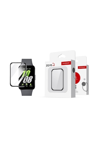 Mobilteam Galaxy Uyumlu Fit 3 Pmma Pet Saat Ekran Koruyucu-siyah