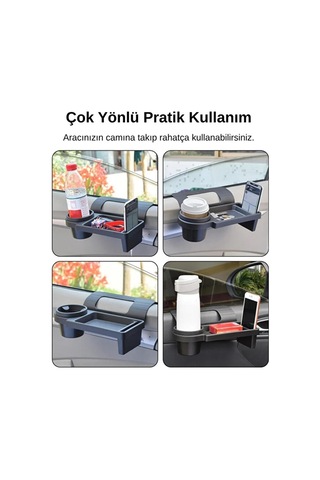 Araç İçi Düzenleyici Aksesuar Seti 3 Parça Şeffaf Ön Cam Kartlık+ Yeşil Dikiz Aynası Kılıfı+yan Kapı Organizeri Bardaklık