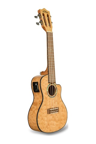 Lanikai Qm-nacec Quilted Maple Concert Elektro Ukulele Naturel Doğal Akçaağaç Görünümü