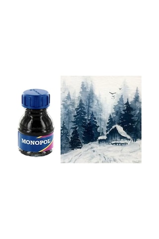 Drawing Ink Ve Suluboya Mavi Çini Mürekkebi 15ml Mavi