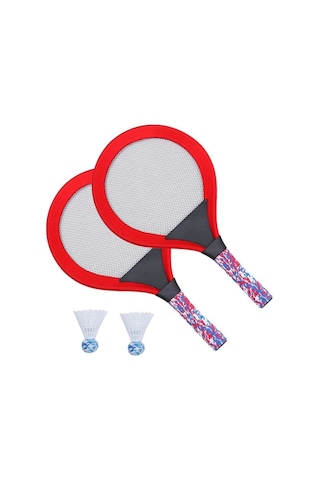 Hafif Portatif Taşınabilir Badminton Seti Kırmızı