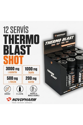 Novopharm Thermo Blast L-carnitine 60 Mlx12 Shot Ananas&mango