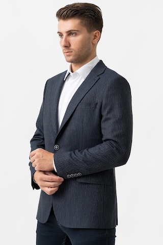 White Stone Vicenza C3002 Likralı Regular Fit 6 Drop Ceket Desenli - 52 Lacivert