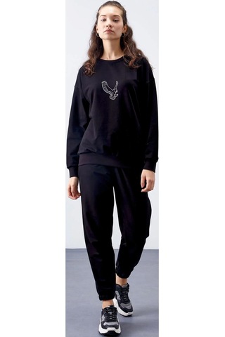 Ay Montana Letter 2 Baskılı Sweatshirt Alt Üst Takımı Rsatk011 Çok Renkli