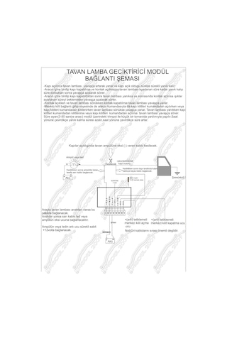 Artarak Yanıp Azalarak Sönen Gecikmeli Tavan Lamba Modülü