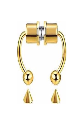 Mıknatıslı Fake Septum Piercing Altın rengi Altın