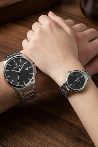 Daniel Klein 8682308394861 Çelik Kordonlu Elegant Sevgili Çift Kol Saatleri Siyah - Gümüş