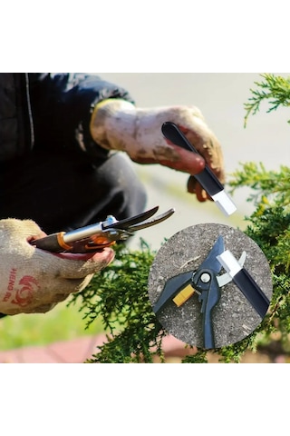 Büro Ev Ofis Mutfağı İçin Koruyucu Kapaklı Bileyici Makas Bıçak Bileme Aparatı