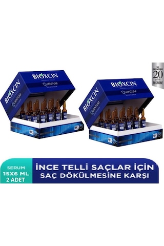 Bioxcin Quantum Bio-Activ Saç Serumu 15 x 6 ML 2'li