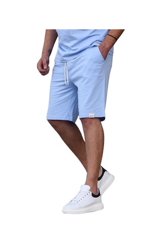 Madmext Haki-mavi-kahverengi Basic 3'lü Şort Seti E7421 Haki/mavi/kahverengi