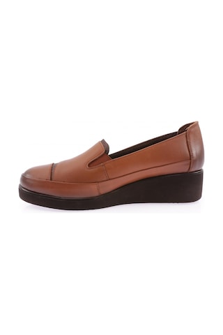 Dgn 1080-5826-22k Kadin Dolgu Taban Comfort Ayakkabi Taba Simli