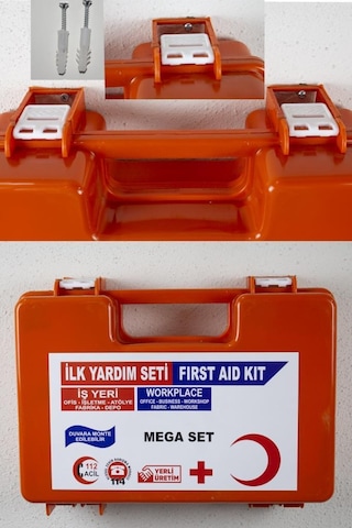 Ilk Yardım Seti Çantası Ecza Dolabı Yönetmeliğe Uygun Mega Set N11.74