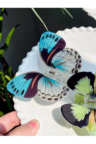 Symbol Kelebek Canlı Saç Tokası 230890014 Açık Mavi