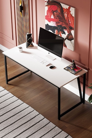 Ms2 Çalışma Masası,ofis Masası - 70x160 Cm - Beyaz Ms2 - 160 - Beyaz