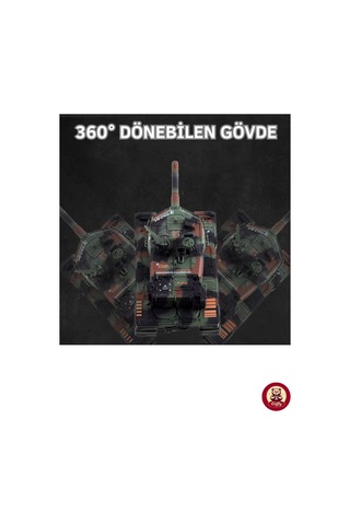 Oyuncak 2.4 Uzaktan Kumandalı Su Bombası Atan Tank Buharlı 1200 Şarjlı Sesli Gövdesi 360 Hareketli Gövde Yeşil