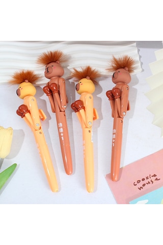 Okula Dönüş, 2 Adet Capybara Kalemi Seti 1.0mm - Siyah Mürekkep