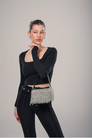 Ççs Kadın 17769 Omuz Askılı El Çantası GÜMÜŞ