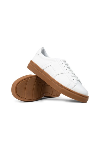 Deery Erkek Hakiki Deri Beyaz Sneaker Ayakkabı - 02002mbyzc03 Beyaz