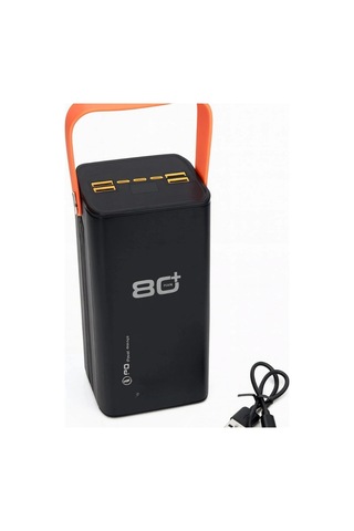 80000 Mah Powerbank Hızlı Şarj Destekli Led Ekranlı Çok Portlu Taşınabilir Güç Kaynağı Renkli