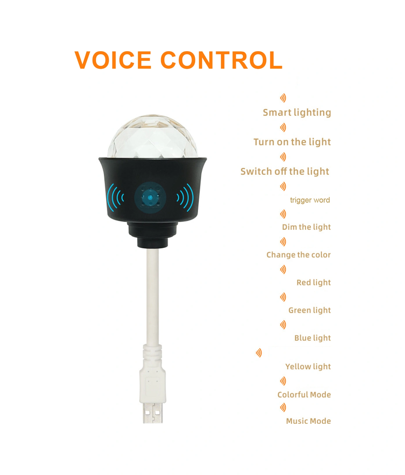 Folinda Rgbw Led Ses Ve Müzik Ritmi Işığı - Renk Değiştirilebilir, Ses Kontrollü, Esnek Halka, Odalar Ve Festivaller İçin Dekoratif Işık Siyah Siyah