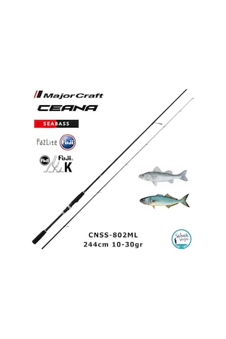 Major Craft Ceana Cnss-802ml Seabass 244cm 10-30gr 2p Spin Kamış