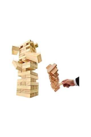Jenga Ahşap Denge Oyunu - Çocuk Oyun Yetişkin Oyun Oyuncak Eğitici Oyun