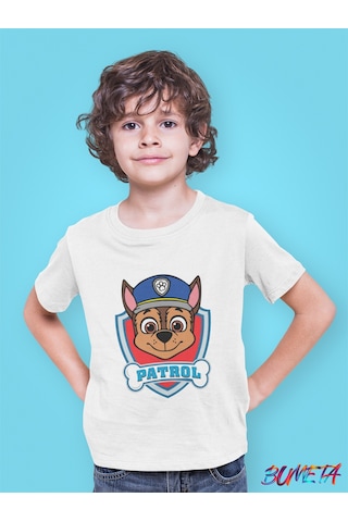 Bumeta Kahraman Patiler Chase Paw Patrol Çocuk Tişört T-shirt Beyaz