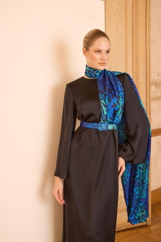 Senna Fıore Dress Gece Mavisi Lacivert