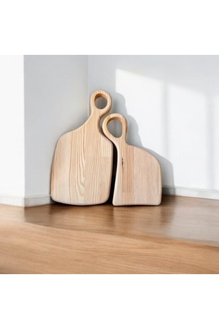 El Yapımı Çam Ağacı Ahşap Kesme & Sunum Tahtası 2'li