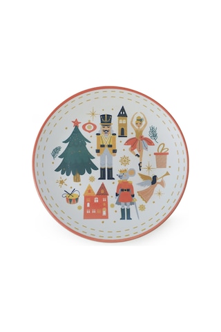 Keramika New Year Kurşun Asker Servis Tabağı 26 Cm 21653 Çok Renkli