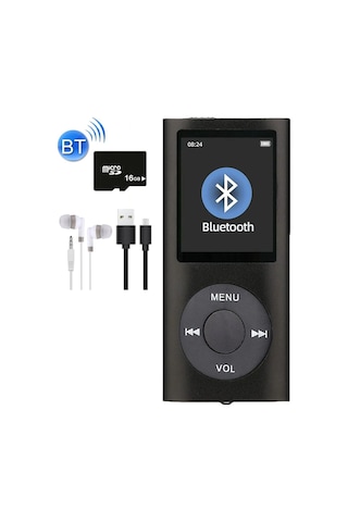 5007mp 16gb Tf Kart Metal Mp3 Player Renli Ekranlı Fm Radyolu Bluetoth Lu Hafıza Kartı Girişli Müzik Çalar 16gb