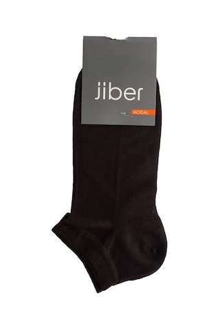 Jiber Erkek Modal Likaralı Patik Çorap 6100 - 12 Adet Kahverengi