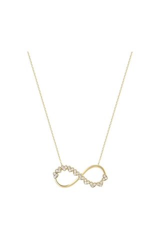 14 Ayar Kalpli Sonsuzluk Tasarım Altın Kolye Altın