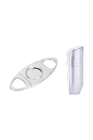 Parmida Gümüş Üç Torch Pürmüz Çakmak Ve Metal Kesici Set