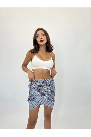 Defymoda 6262 Etek-mavi Mavi