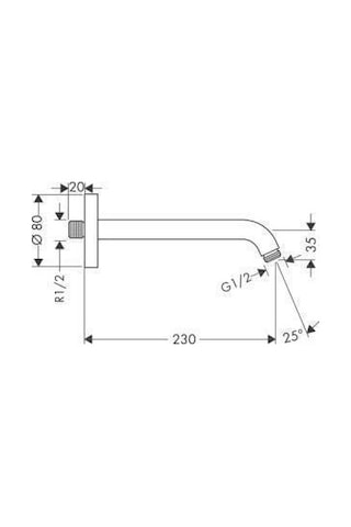 Hansgrohe Tepe Duş Dirseği 230 Mm Diğer