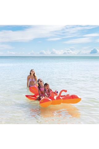 Istakoz Figürlü Tırabzanlı Şişme Deniz Yatağı Çok Renkli