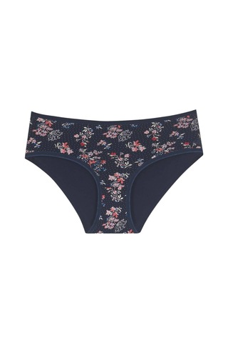 18006-1 Kadın 5'li Flowers Bato Külot Paketi V26-lacivert Lacivert