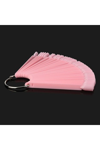 Reedark 50 Adet Abs Materyal Tırnak Rengi Gösterim Tahtası - Renk Testi Ve Pratik Uygulama İçin, Çıkarılabilir Ve Demir Çemberli