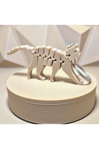 3dfuryam Hareketli Kedi Anahtarlık