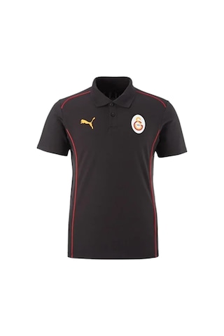 Galatasaray Lisanslı A-takım Lazer Kutulu Kişiye Özel Polo Yaka Siyah T-shirt SIYAH